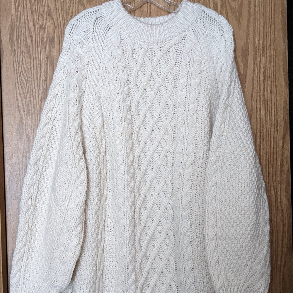 H&M Conscious Cable-knit Sweater - XXL Cream
